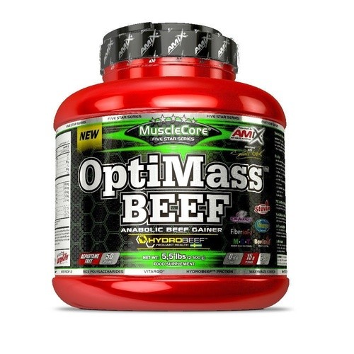 Amix OptiMass Beef Gainer 2500g - Double Fudge Chocolate