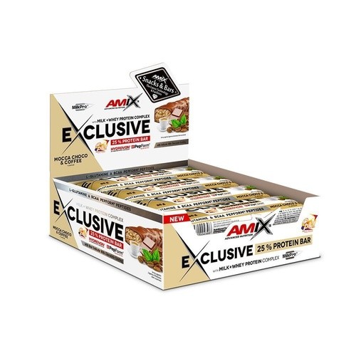 Amix Exclusive Protein Bar Box - 12x85g - Mocca-Choco-Coffee