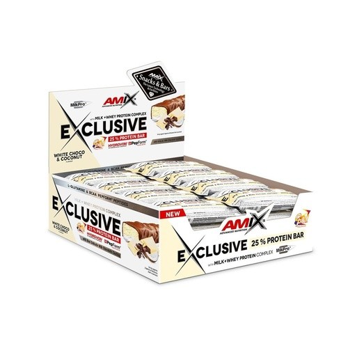 Exclusive Protein Bar - 24x40g - White-Chocolate - expirace