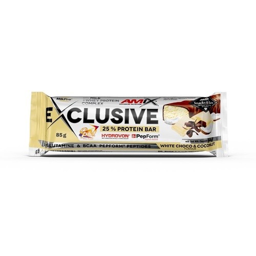 Amix Exclusive Protein Bar - 85g - White-Chocolate