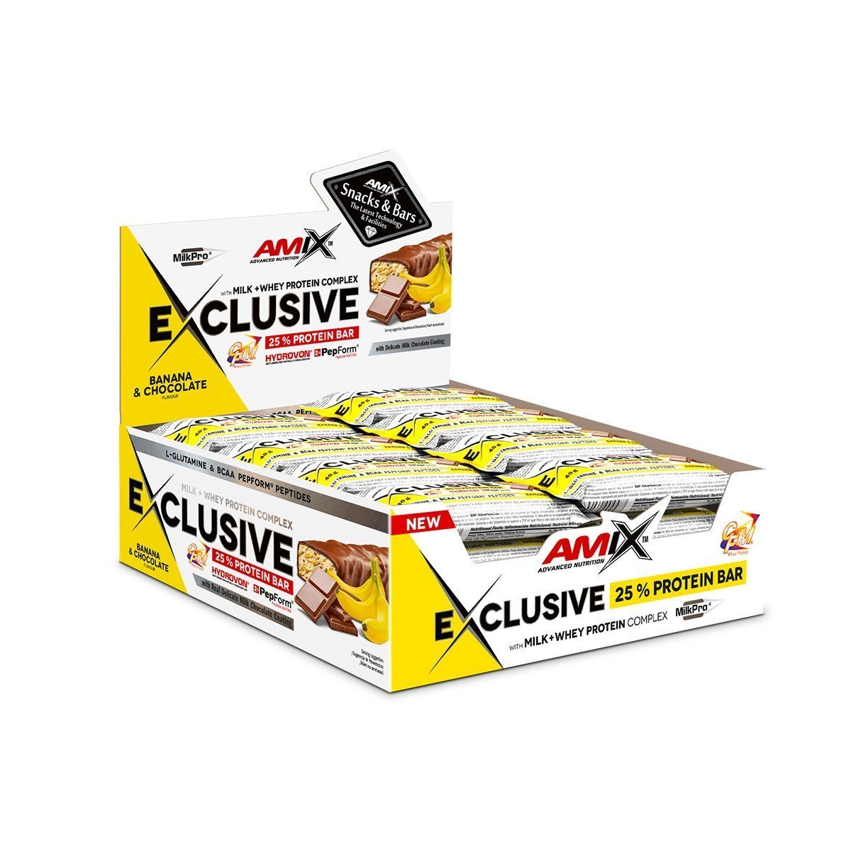 Amix Exclusive Protein Bar - 24x40g - Banana-Chocolate