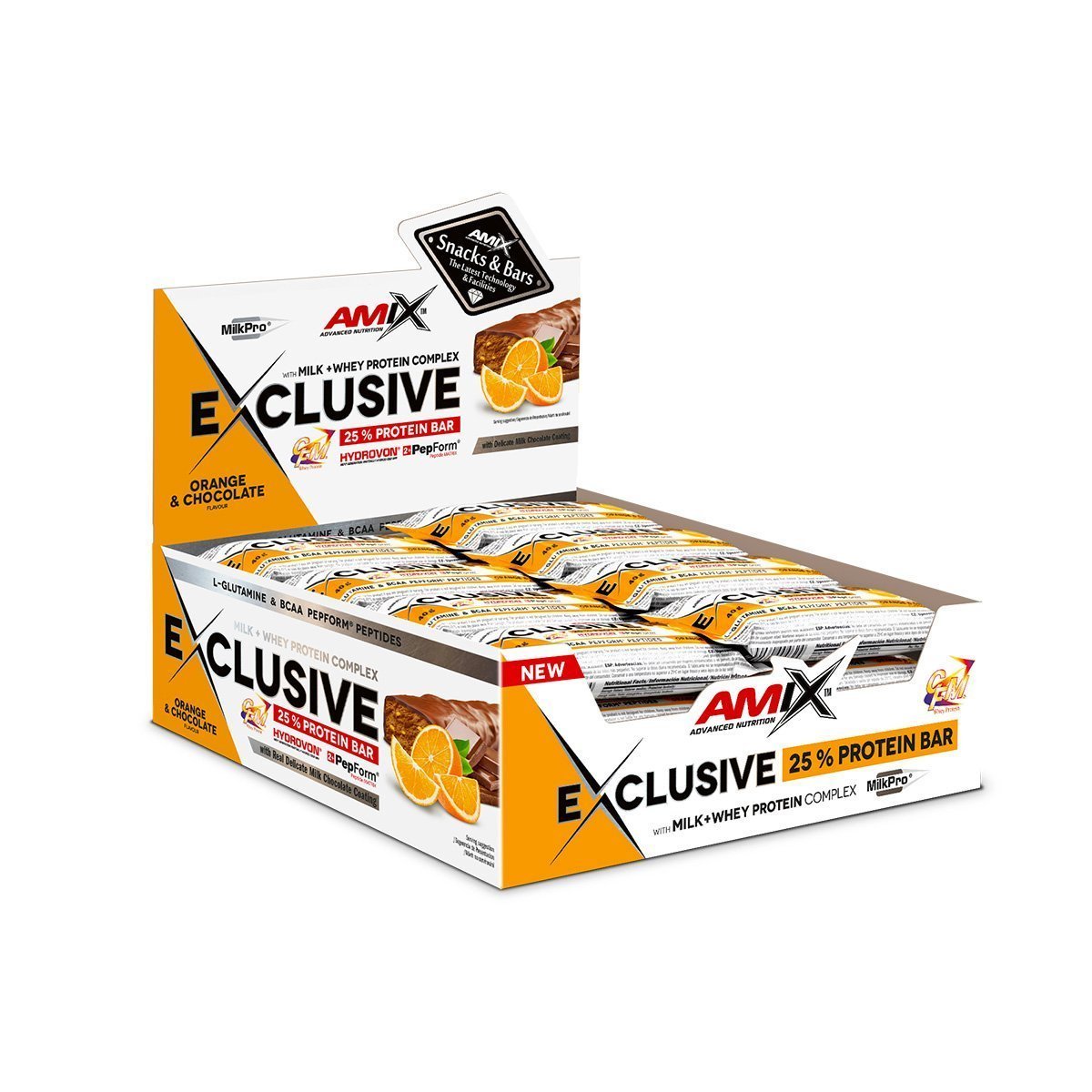 Amix Exclusive Protein Bar - 24x40g - Orange-Chocolate