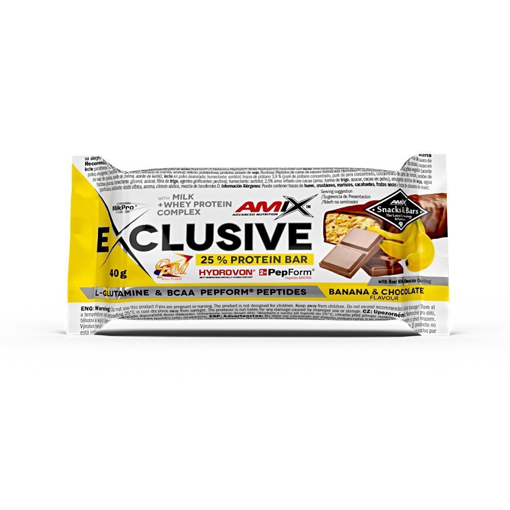 Amix Exclusive Protein Bar - 40g - Banana-Chocolate