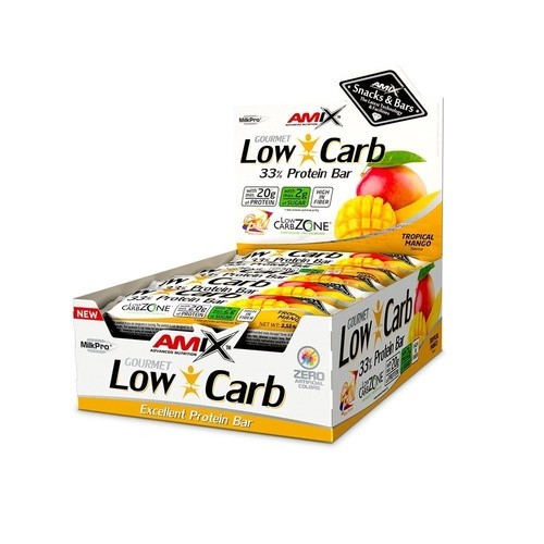 Amix Low-Carb 33% Protein Bar - 15x60g - Tropical Mango