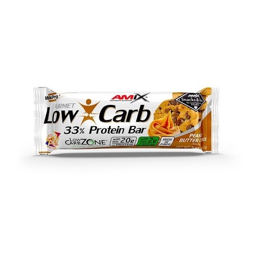 Amix Low-Carb 33% Protein Bar - 60g - Peanut Butter Cookies