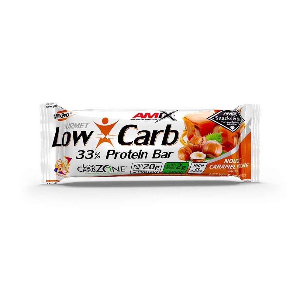 Amix Low-Carb 33% Protein Bar - 60g - Nougat-Caramel Praline