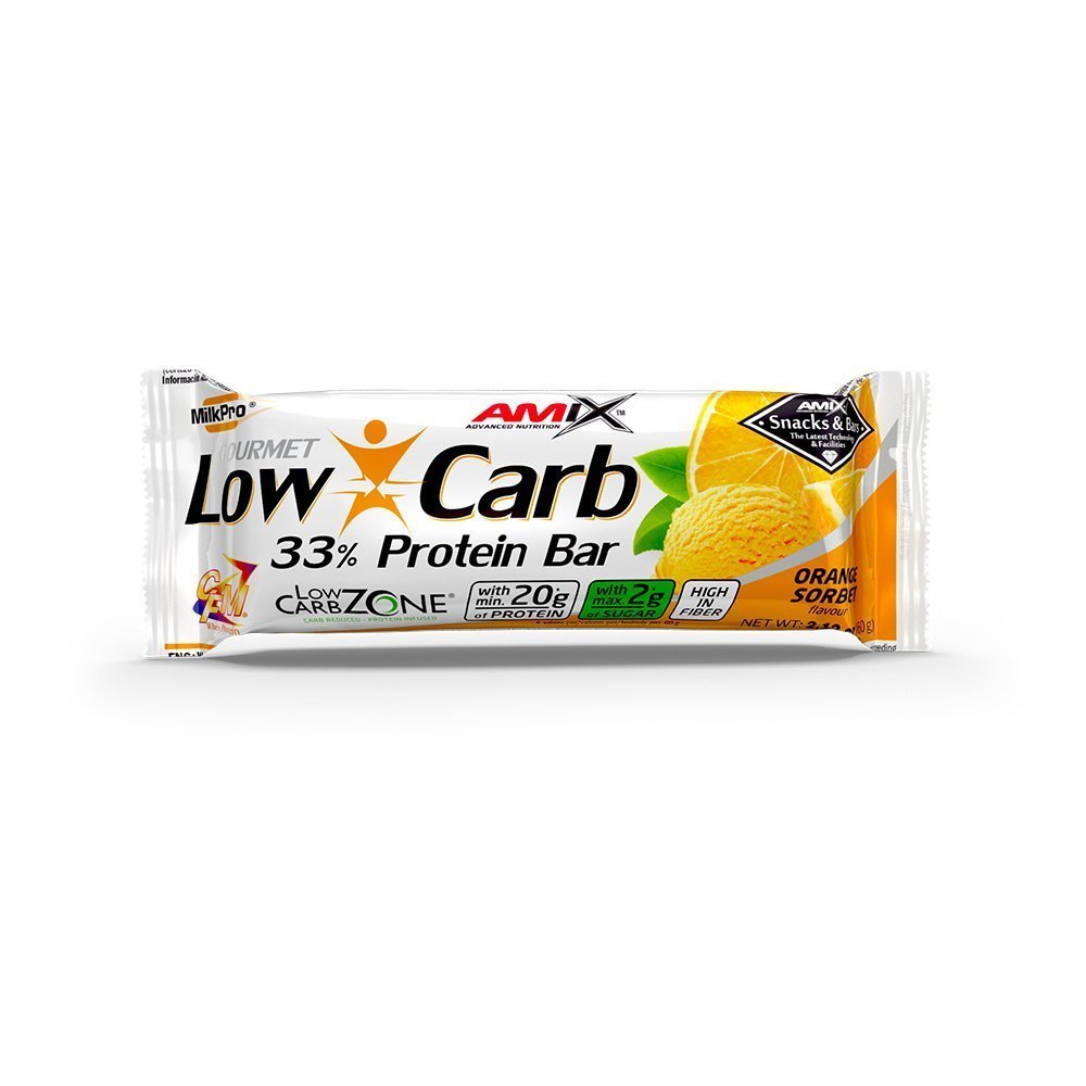 Amix Low-Carb 33% Protein Bar - 60g - Orange Sorbet