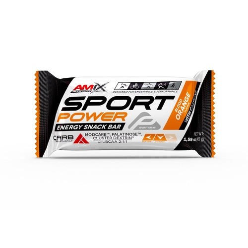 Amix Sport Power Energy Snack Bar s kofeinem - 45g - Blood orange