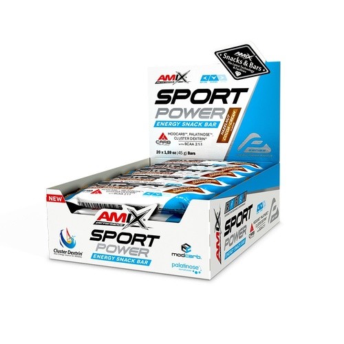 Amix Sport Power Energy Snack Bar - 20x45g - Hazelnut-Cocoa Cream