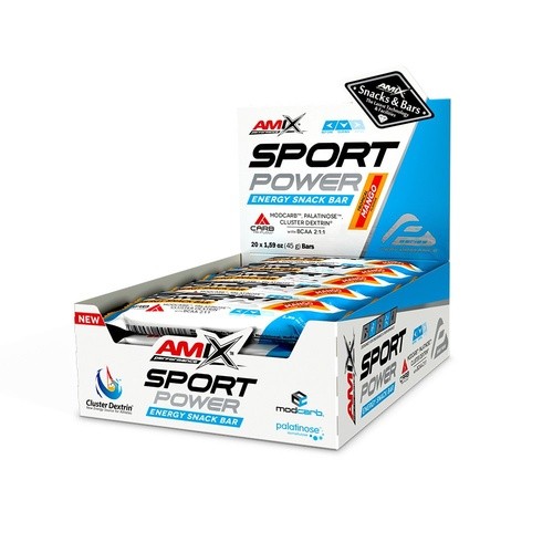 Amix Sport Power Energy Snack Bar - 20x45g - Mango