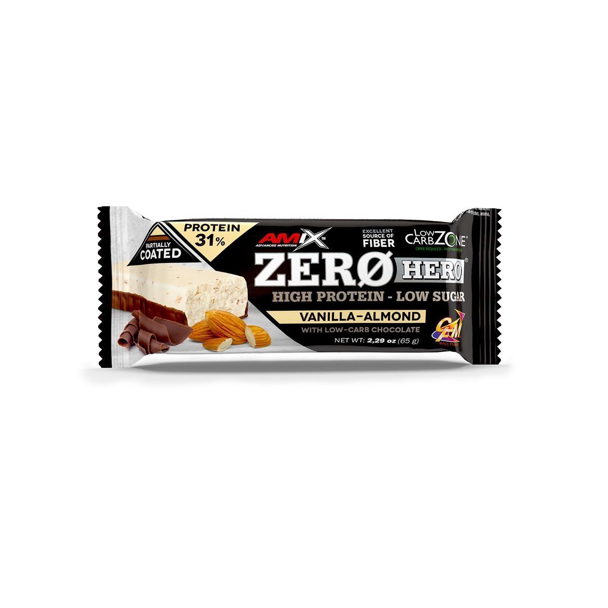 Amix Zero Hero 31% Protein Bar - 65g - Vanilla Almond