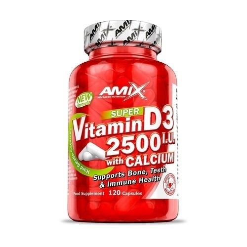 Amix Vitamin D3 2500 I.U. s vápníkem - 120cps