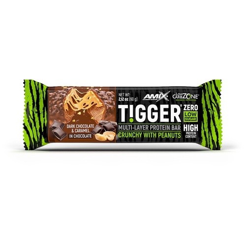 Amix TIGGER Zero bar - 60g - Dark - Chocolate - Caramel