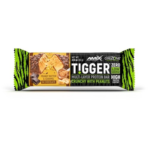 Amix TIGGER Zero bar - 60g - Peanut Butter - Caramel