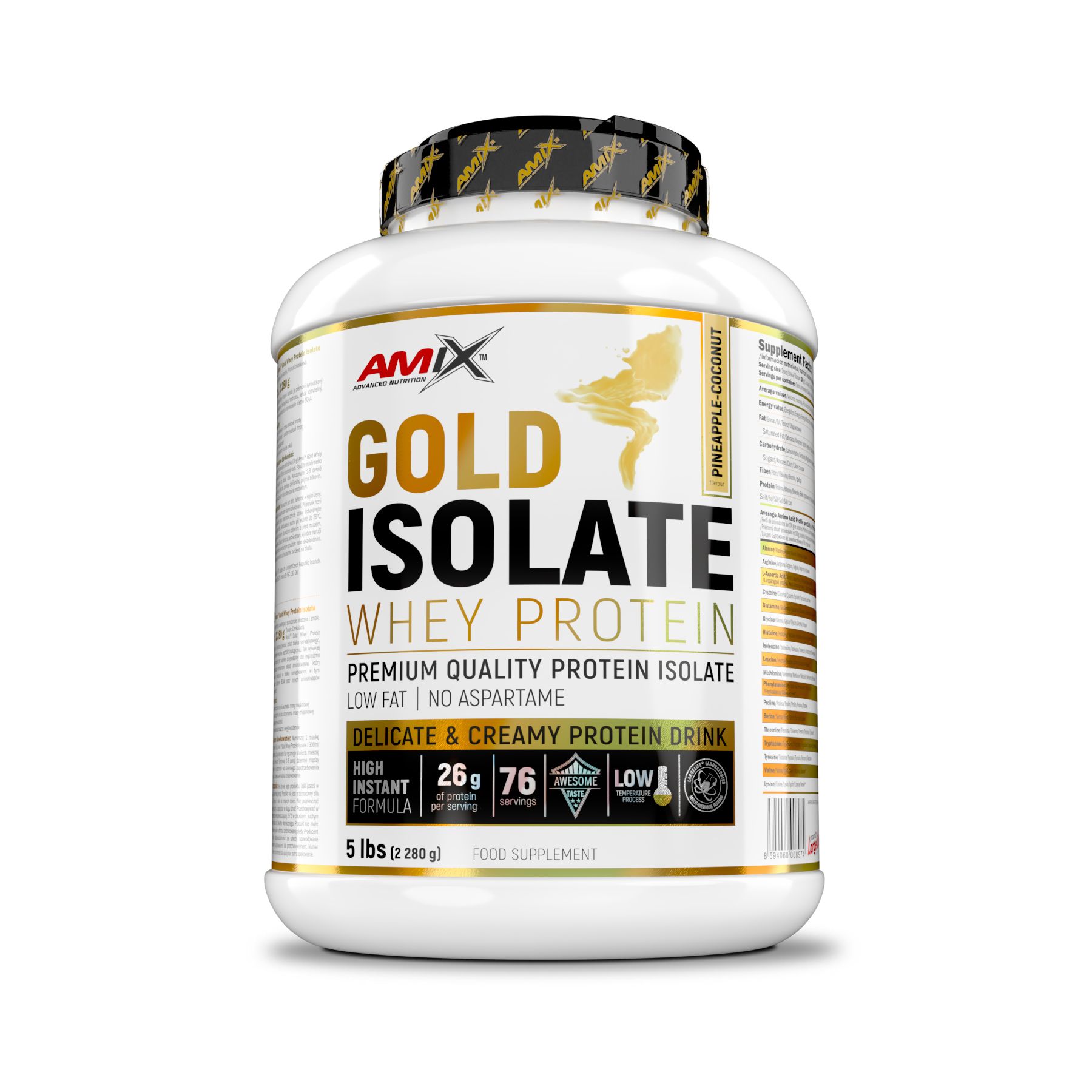 Amix Gold Whey Protein Isolate - 2280g - Pineapple Coconut Juice