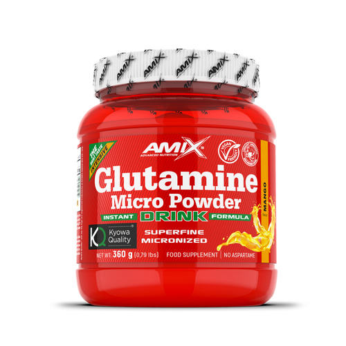 Amix Glutamine Micro Powder Drink - 360g - Mango
