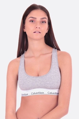 Calvin Klein Podprsenka Bralette Unlined - grey - L