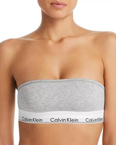 Calvin Klein Podprsenka Bandeau Grey - grey - XS