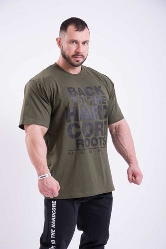 Nebbia Hardcore tričko 391 - Khaki - L