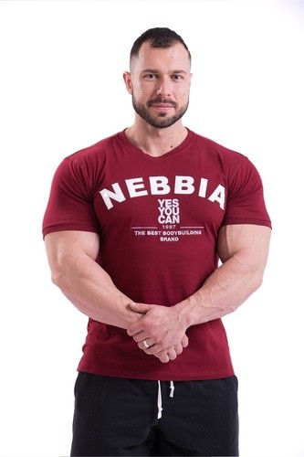Nebbia Hardcore tričko s výšivkou 396 - bordo - L