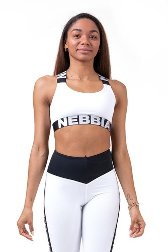 Nebbia Power Your Hero ikonická sportovní podprsenka 535 - white - L