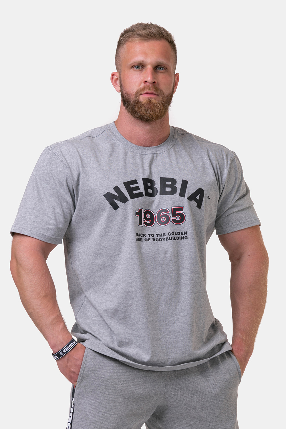 Nebbia Golden Era tričko 192 - Light Grey - L