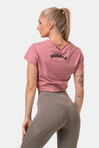 Nebbia Volný Fit & Sporty crop top 583 - Old Rose - L