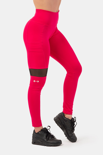 Nebbia Legíny Sporty s vysokým pasem a kapsou na boku 404 - pink - L