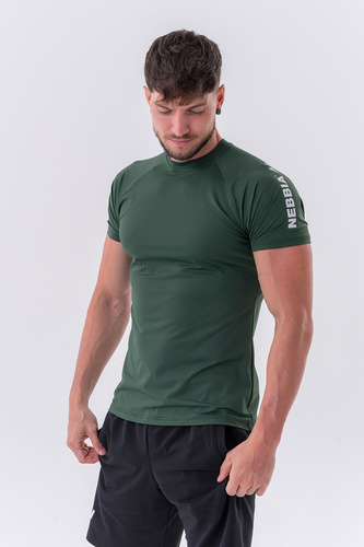 Nebbia Sportovní Fit tričko “Essentials” 326 - Dark green - L