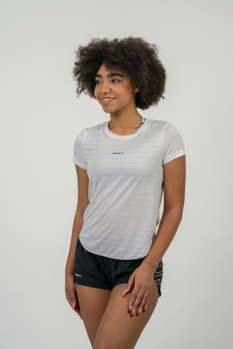 Nebbia FIT Activewear tričko “Airy” s reflexním logem 438 - White - L