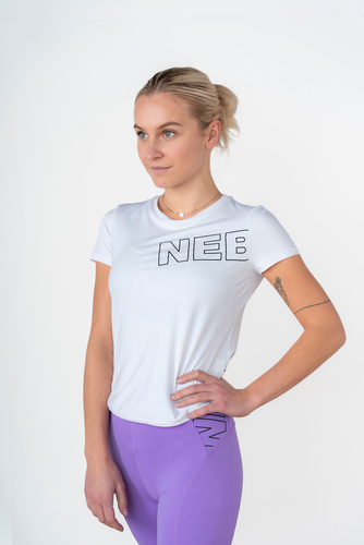 Nebbia FIT Activewear funkční tričko s krátkým rukávem 440 - White - L